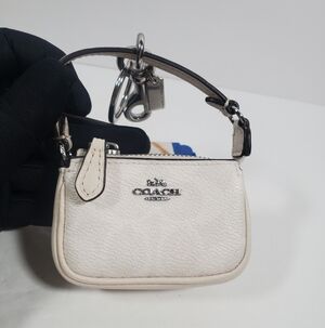 NWT Coach Mini Nolita Bag Charm In Signature Canvas